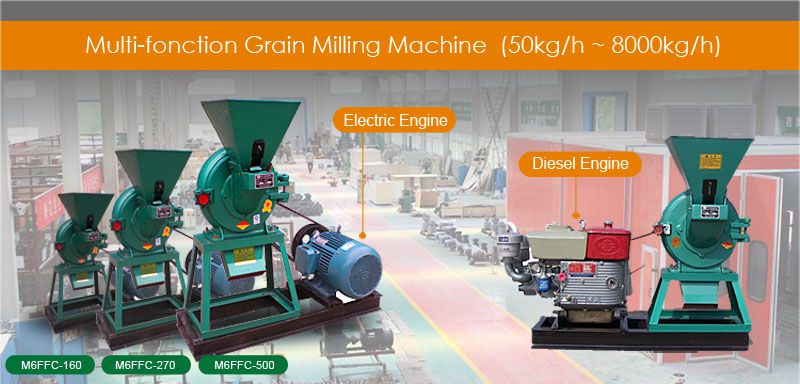 electric diesel engine grain milling machines for sale