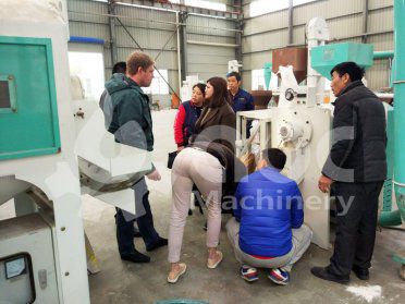 Russian Client Visited Our Factory for Lentil Peeling Machine