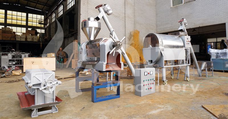 mini vegetable oil production line for processing various oilseeds