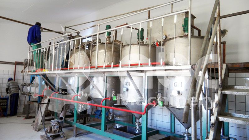 small scale animal oil refining plant for processing crude seal oil