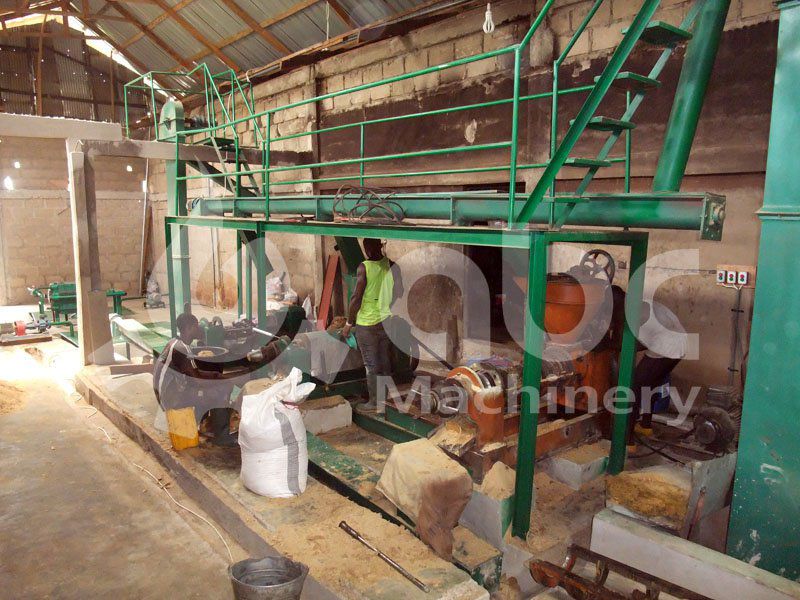soybean oil expeller press included in the soybean processing plant