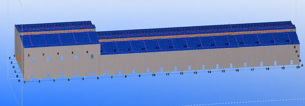 3D BIM model for flour mill steel building