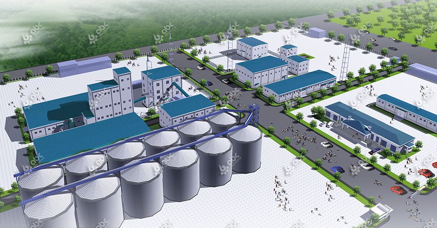 3D Soybean Oil Factory Design Drawing