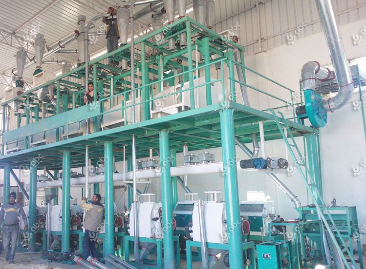 60tpd medium size wheat flour mill factory installation