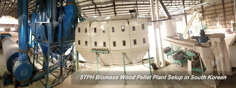 commercial biomass wood pellet plant setup in South Korea