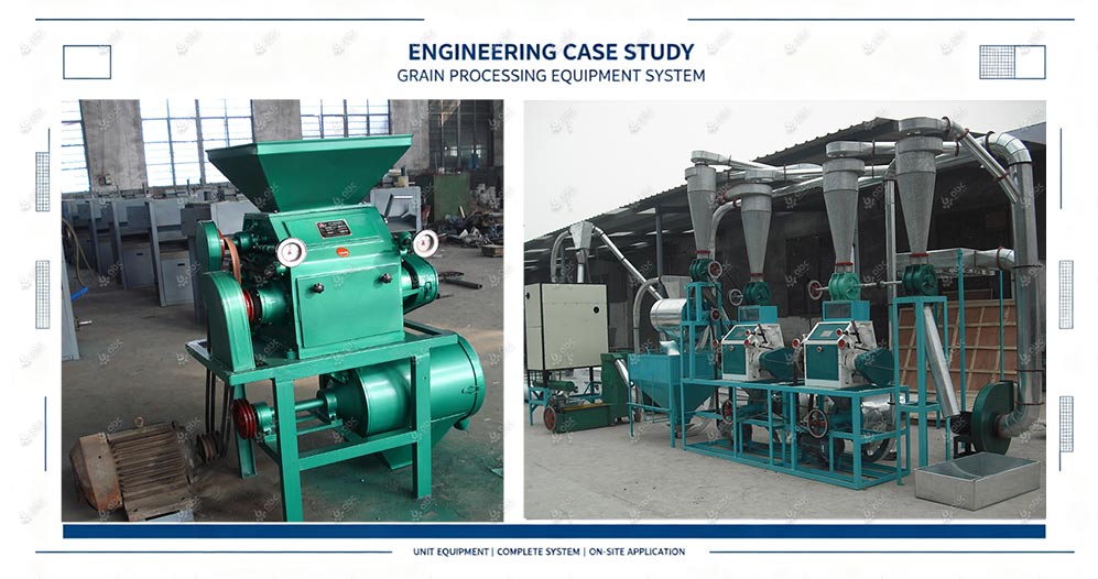 single roller mill unit and complete flour milling line on-site