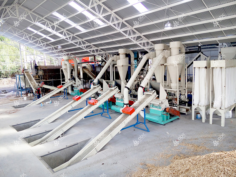 large scale pellet mill plant for sawdust pellets making