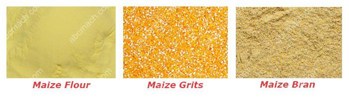 Corn flour and maize grits