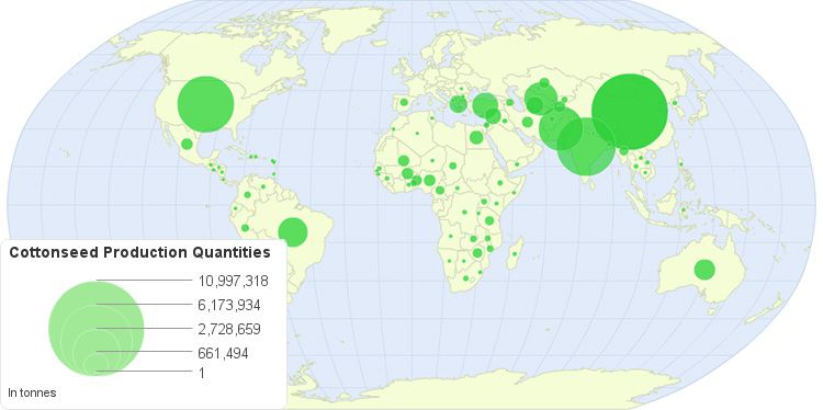 cottonseed oil production - cotton seed output