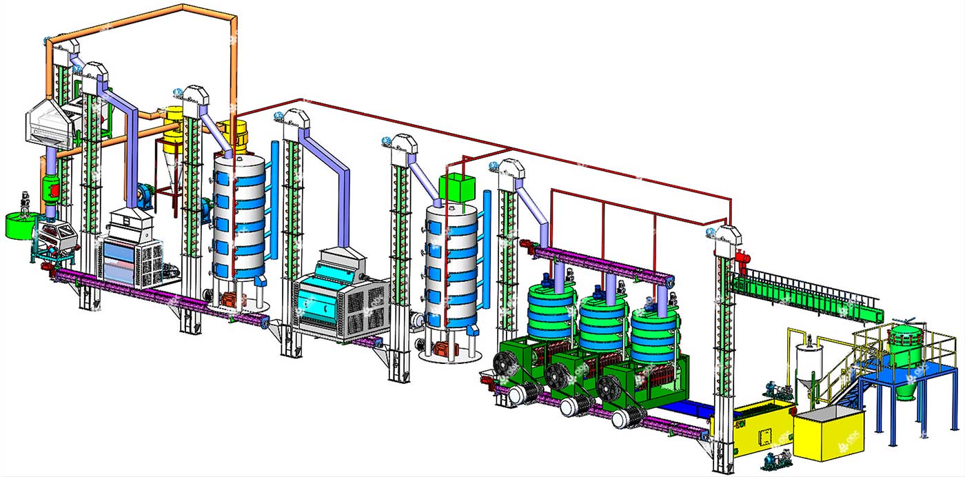 edible oil pressing plant factory layout design