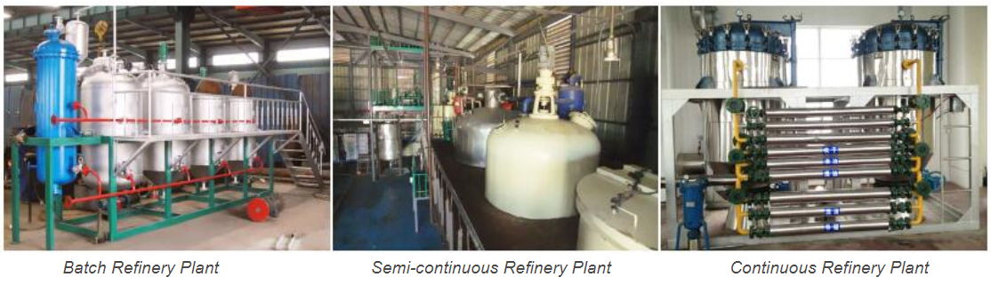 Three Different Edible Oil Refining Equipment