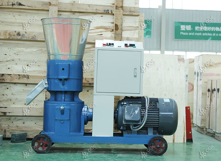 flat die biomass wood pellet machine