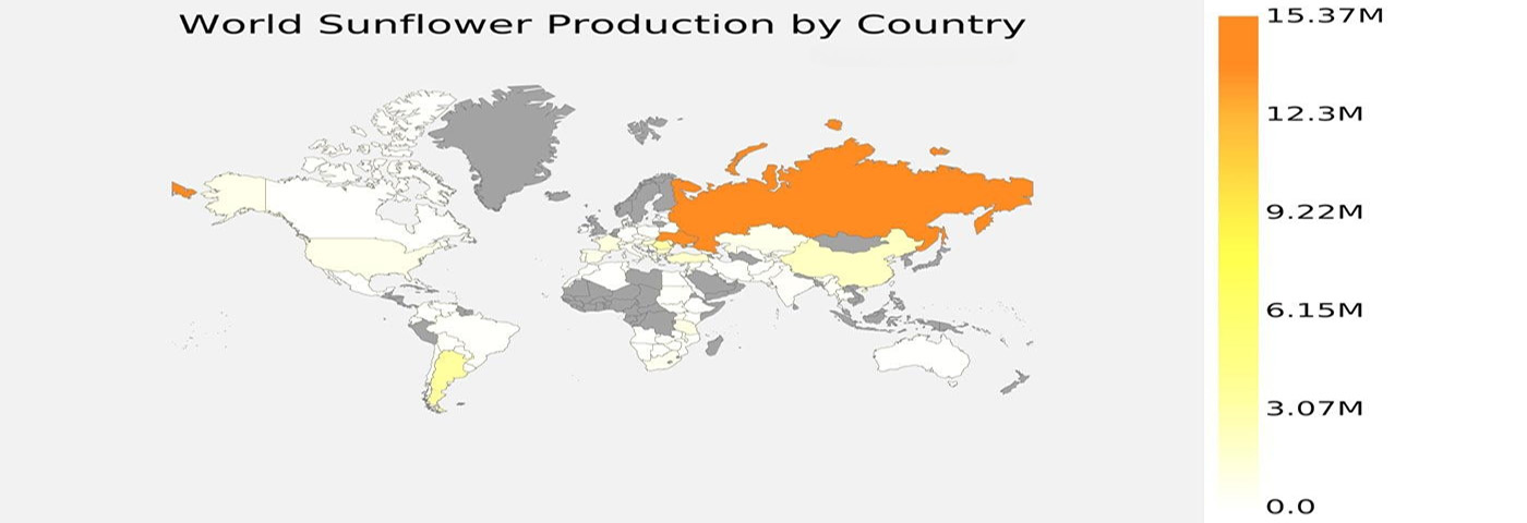 global sunflower production regions sale
