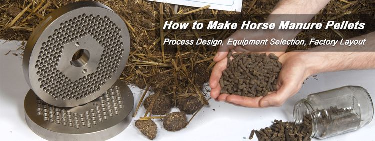 make fuel pellets from horse manure and bedding / barn wastes