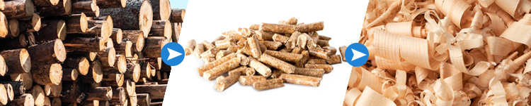 raw materials to make wood pellets