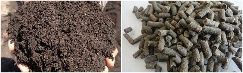manufacturing organic fertilizer pellets from manure, meat and bone meal