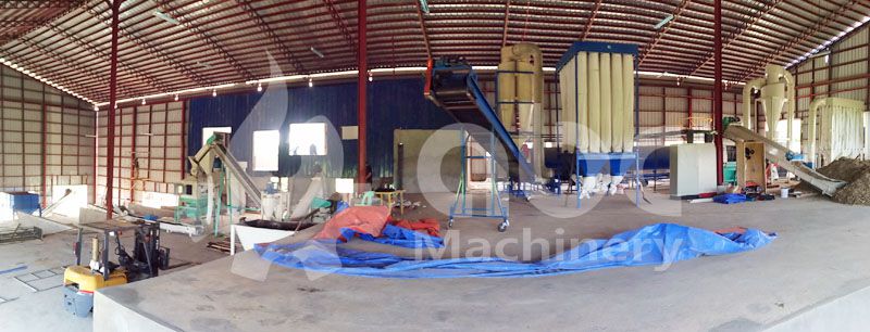 napier grass biomass pellet production line built for small factory