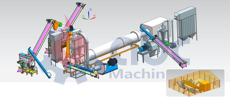 napier grass pellet production line layout design