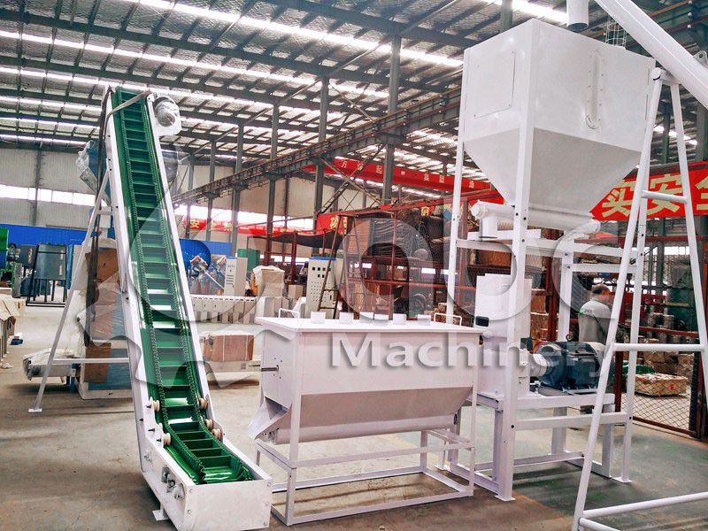 pelletizing process of the animal feed manufacturing line