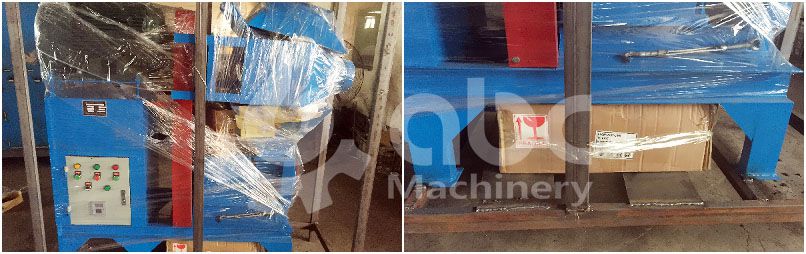 small briquetting machine under packing for processing rice hulls