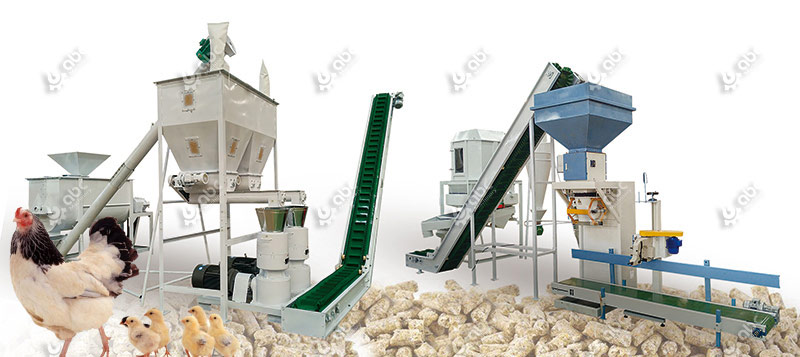 buy small scale pigs chickens cattle feed pellet milling plant at factory price