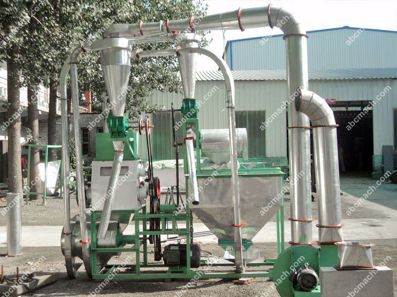 small grain grinding plant for processing cereal seeds