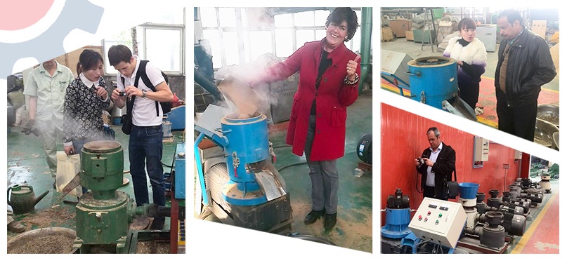UK customers visited sawdust pellet machine manufacturer