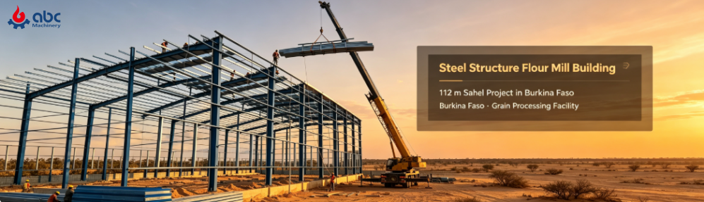 Burkina Faso flour mill steel structure site