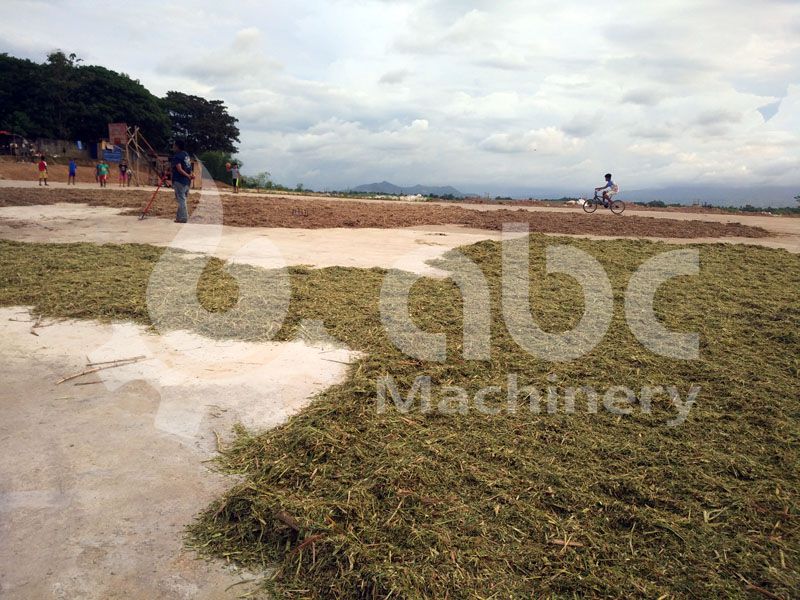 sundry field for the grass pellet production plant