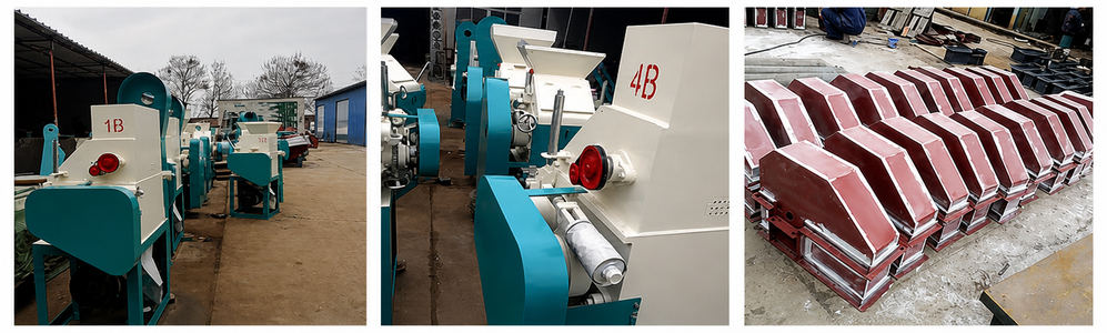 roller mills with 1B and 4B break passage markings and the fluted break rolls shown separately