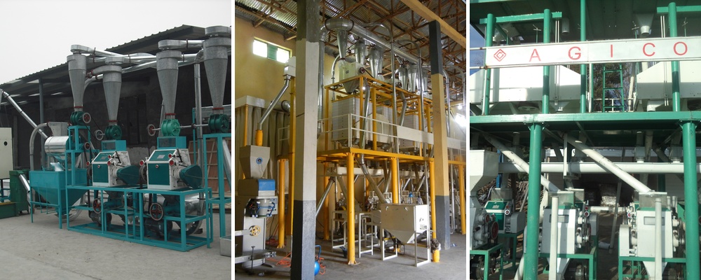 Real project cases of complete wheat flour milling plant, different installed flour mill machinery on‑site