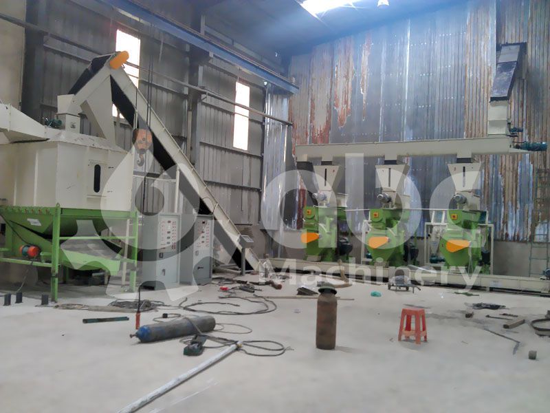 wood pellet manufacturing process of complete biomass plant