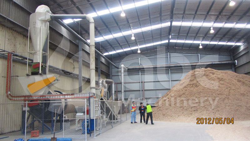 fuel view of the automatic wood pellet factory
