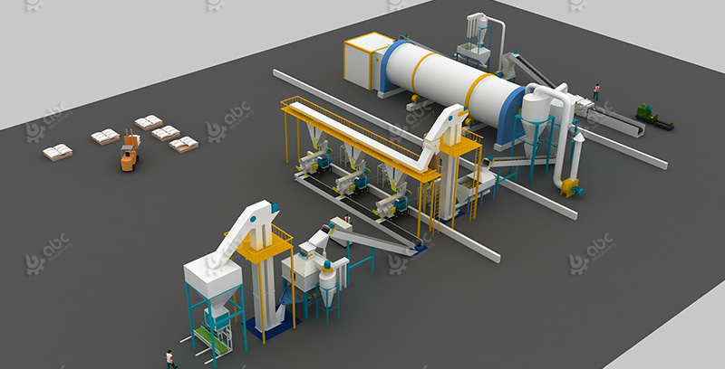 complete wood pellet plant factory layout design